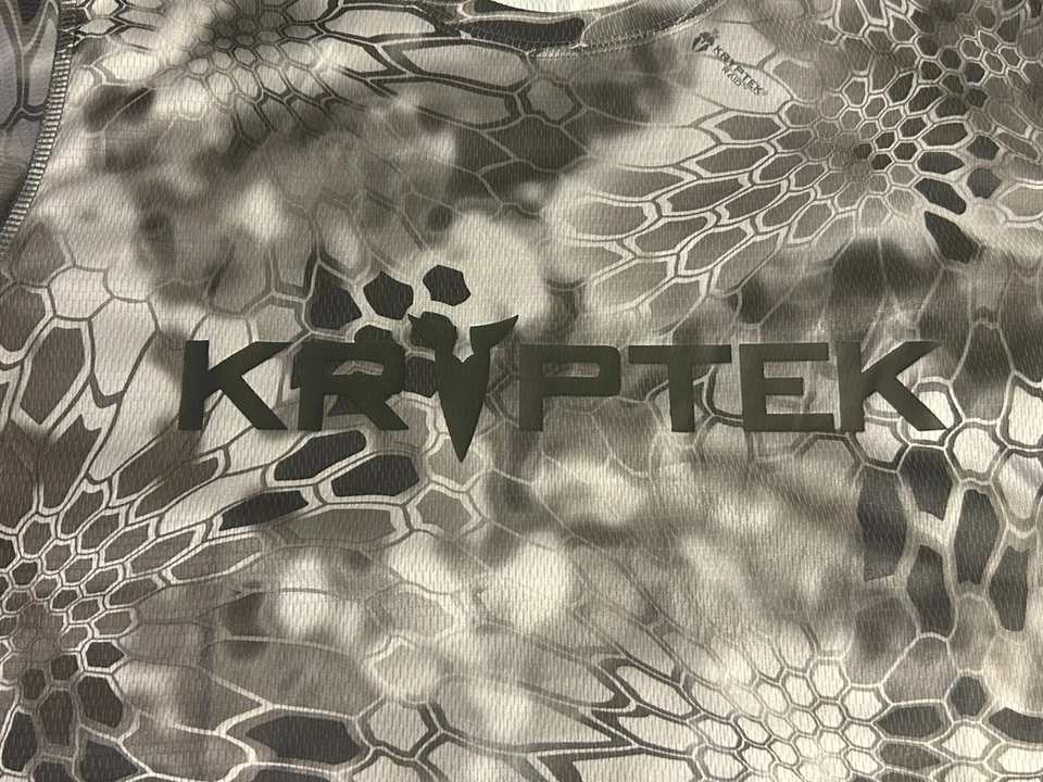 Kryptek Raid Gray Black Hyperion Short Sleeve Crew Shirt Lightweight Mens Medium - Image 3 of 4