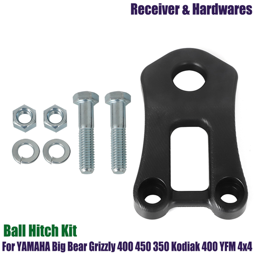 For YAMAHA Hitch Big Bear Grizzly Kodiak 400 450 Ball Hitch W/ Bolt Kit