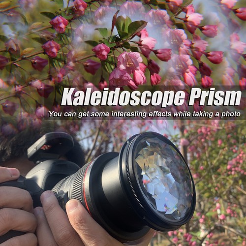 77 mm Hand Kaleidoskop Glas Prismenfilter variable Anzahl der Motive D2D9 - Bild 7 von 11