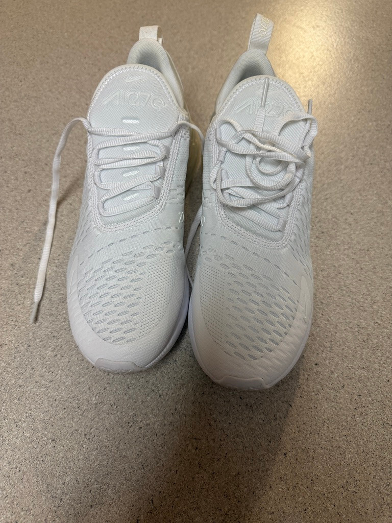 Max 270 Nike De Valvula Size Nike Air Max 270 Triple White WORN TIMES