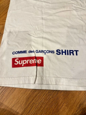 Supreme X 2014 Comme des Garcons Shirt Harold Hunter White T Shirt