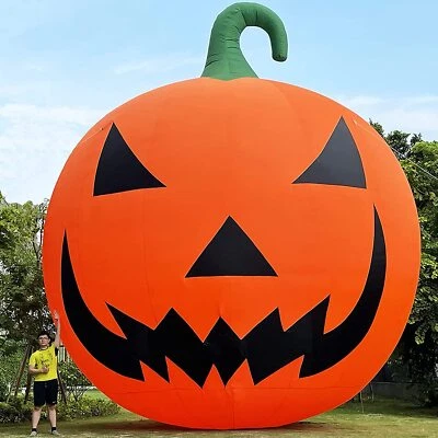 Giant 26Ft Lighted Halloween Inflatable Pumpkin Premium Decorations 750w Blower