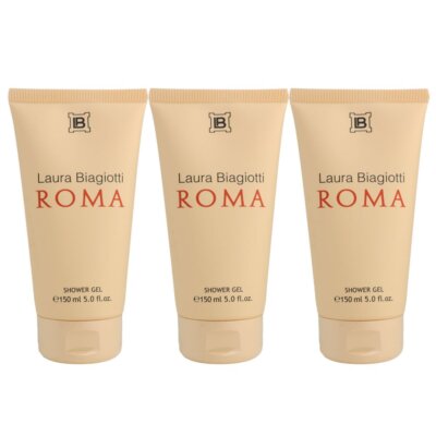 Laura Biagiotti Roma 3 x 150 ml Showergel Duschgel Shower Gel Set