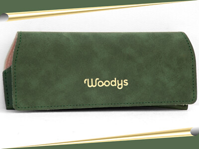 BRILLENETUI ETUI WOODYS grün KUNSTLEDER nachhaltig