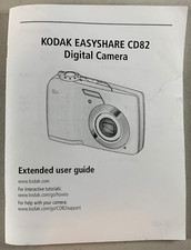 Kodak EasyShare CD82 Digital Camera Extended User Guide Manual ONLY