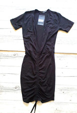 PRETTY LITTLE THING Womens Black Stretch Knit Dress Size 10 BNWT