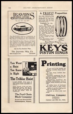 1924 The Ford Chain Block Company Philadelphia PA Tribloc Hoist Vintage Print Ad