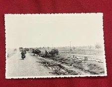 Soldiers Traveling Down Road Motorcyclist WW2 WWII German Military photo Picture
