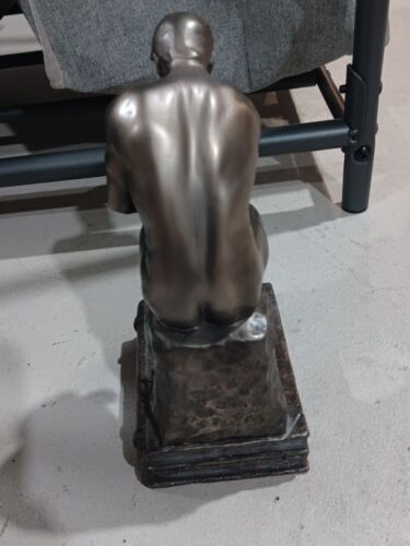 YTC 7,75 pollici il pensatore statua maschile nudo statuina, colore bronzo - Foto 8 di 10