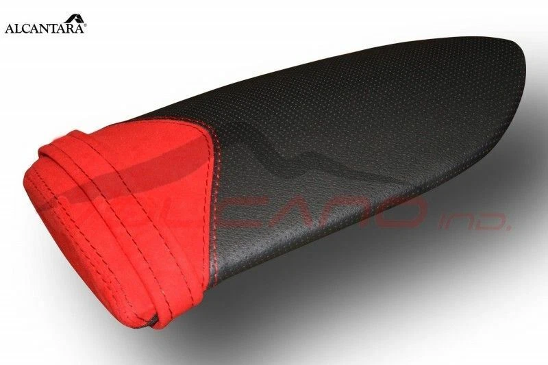Cubierta de sillín MV Agusta F4 1999-2009 diseño Alcantara Volcano anti scivolo rojo Ca Foto 3 de 4