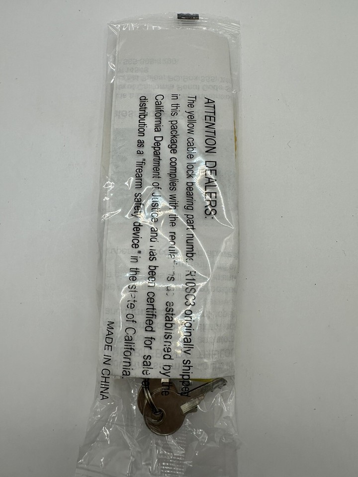 New Yellow Mossberg Cable Gun Lock With 2 Keys In Original Package eBay