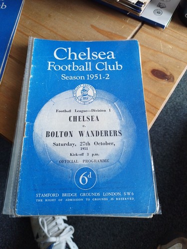 Chelsea Home Football Programmes 1951-52 X 20 - 第 6/20 張圖片
