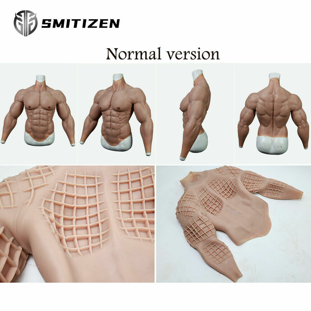 SMITIZEN Upgraded Silicone Muscle Suit Fake Chest Abdomen For Costume Cosplay image 3