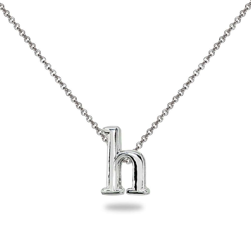 H Letter Initial Alphabet Name Personalized 925 Silver Necklace