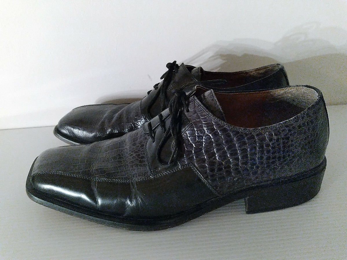 Vintage Stacy Adams Croc Lace Up Loafers Men\'s Size 10 $20 Stacy Adams Men main image 3