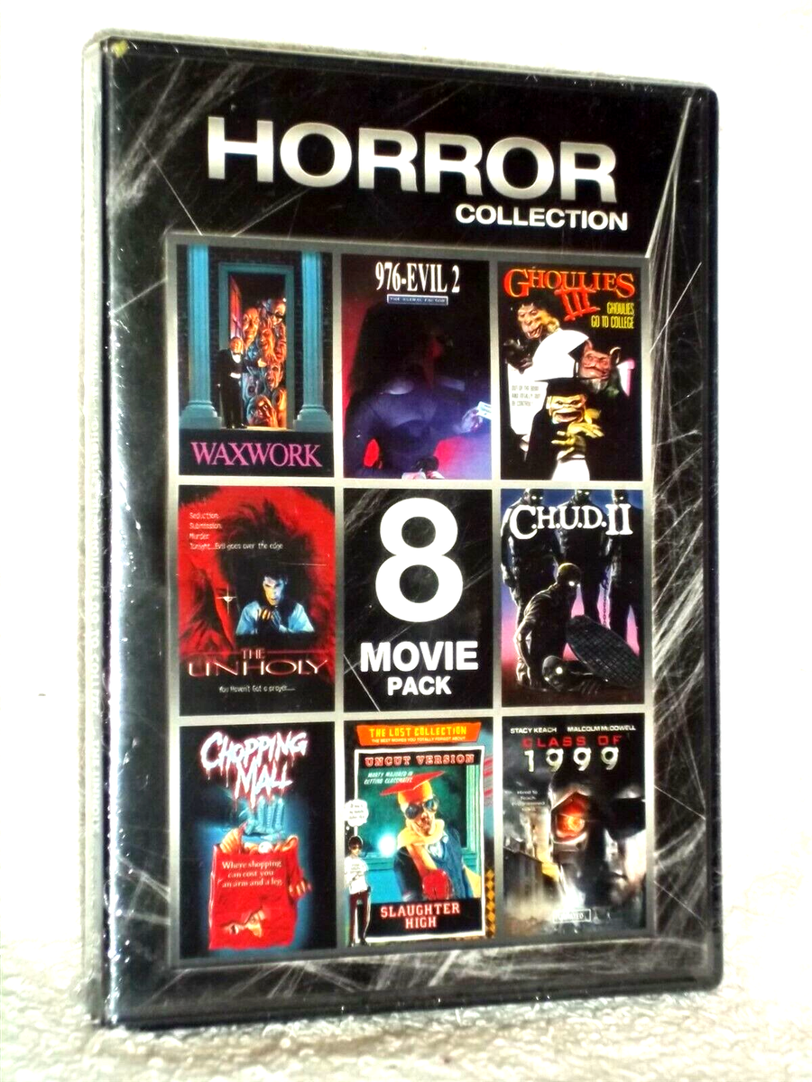 Horror 8 Movie Collection (DVD, 2007) NE Waxwork Ghoulies 3 CHUD 2