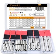 124 Awg Noninsulated Butt Connectors 132 Pcs Butt Splice Connectors4/6/8/1210 Ga