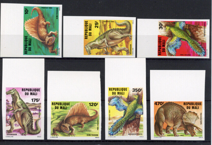 [58999] Mali 1984 Dinosaurs good set imperf MNH Very Fine stamps