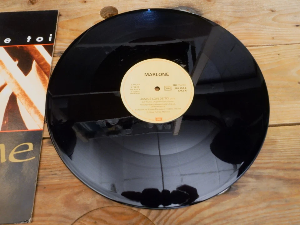MARLONE JAMAIS LOIN DE TOI MAXI 45T NO LP VINYLE EX COVER EX ORIGINAL 1992 - Photo 4/4