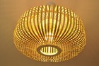 Handmade Bamboo Pendant Ceiling Lampshade, Oval Shape, Natural Brown Large L016L