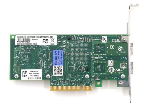 Intel X520-DA2 2-Port 10GbE SFP+ PCIe x8 Network Adapter P/N: E10G42BTDABLK - Picture 4 of 5