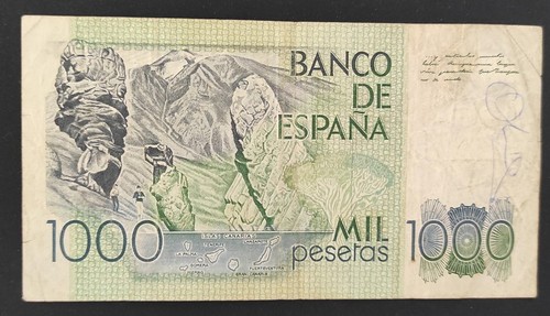 Espagne billet de 1000 Pesetas de 1979 Pick 158 - Picture 2 of 2