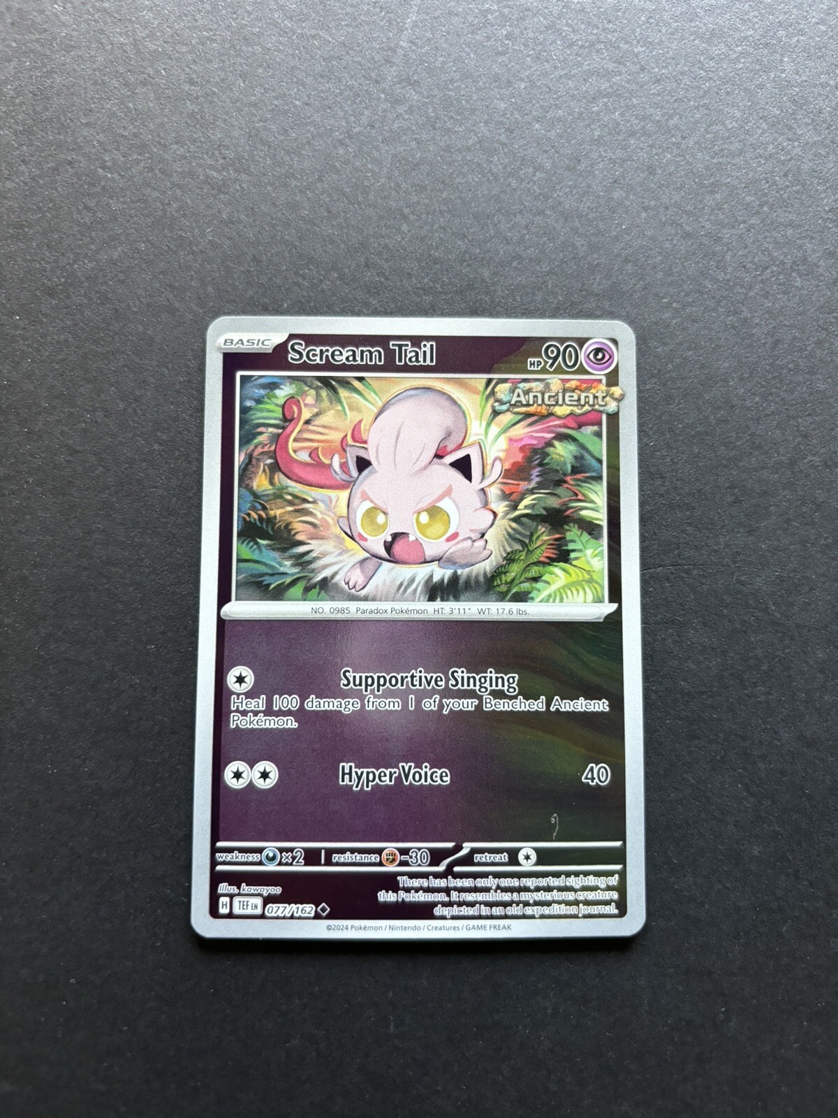 2024 Pokémon Temporal Forces - Scream Tail Reverse Holo No. 77/162
