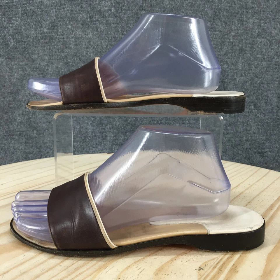 Sandalias Bally para mujer 8 deslizables marrón sin cordones informales punta abierta tacón bajo de cuña Foto 2 de 4