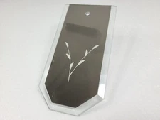 Brass Chandelier Glass Mirror Panel Clear Edge Beveled Pane Wheat Leaf Floral