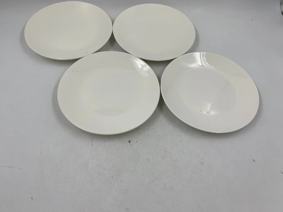 Everyday Simplicity Ceramic 7.5in White Plate Set of 4 BB01B41026 - Image 2 of 4
