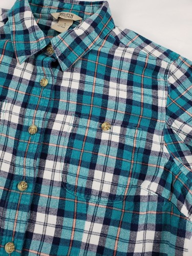 Duluth Trading Co Button Up Shirt Small Womens Green Blue White Plaid Outdoors - Picture 5 of 17