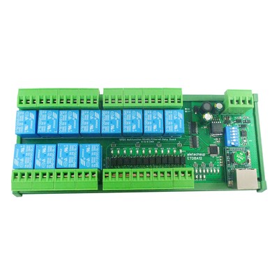 2 IN1 DC 12V/24V 12 Channel DIO Ethernet/RS485 Relay Switch Module Modbus RTU