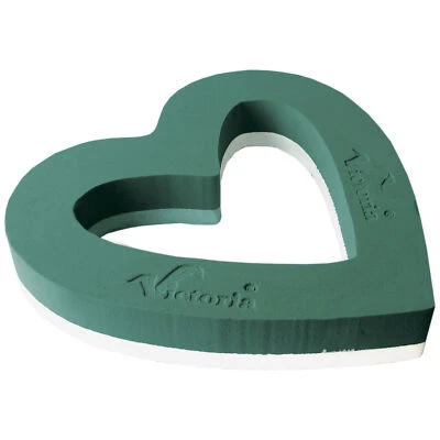 CREATIVERY Schiuma bagnata cuore 47x40x7 cm aperta fiori freschi fiori recisi spina verde