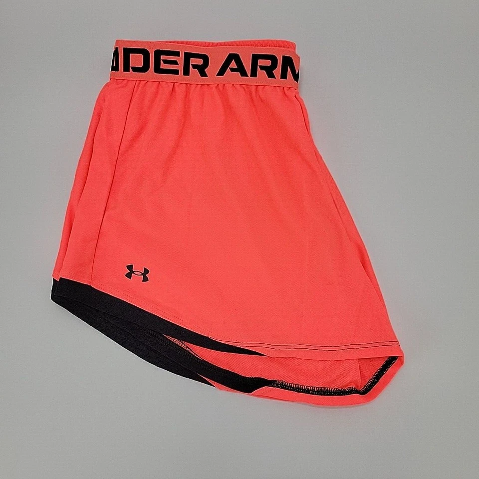 Pantalones Cortos Under Armour Play Up 2.0 Para Mujer Naranja Talla Grande 1362517-819 ¡NUEVOS! Foto 4 de 4