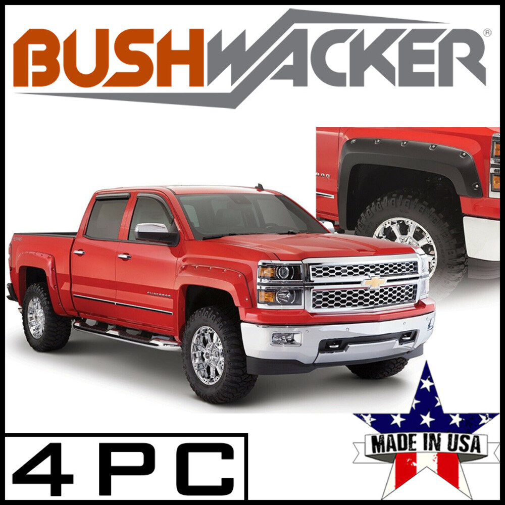 Bushwacker Pocket Style Front/Rear Fender Flares 14-18 Silverado 1500 5'8" BED