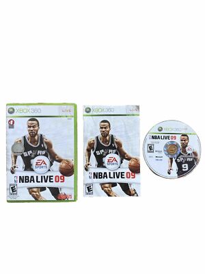 NBA Live 09 (Xbox 360) CIB Tested Case Crack Tony Parker San