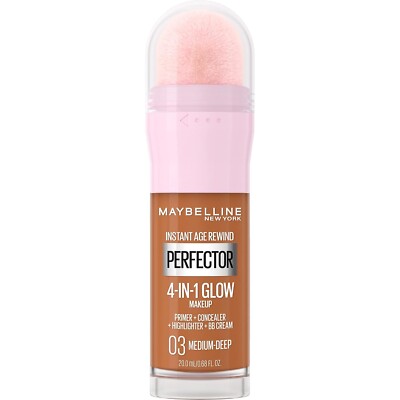 MAYBELLINE Instant Age Rewind Perfector 4 in 1 Glow Makeup MEDIUM DEEP 03 NEW