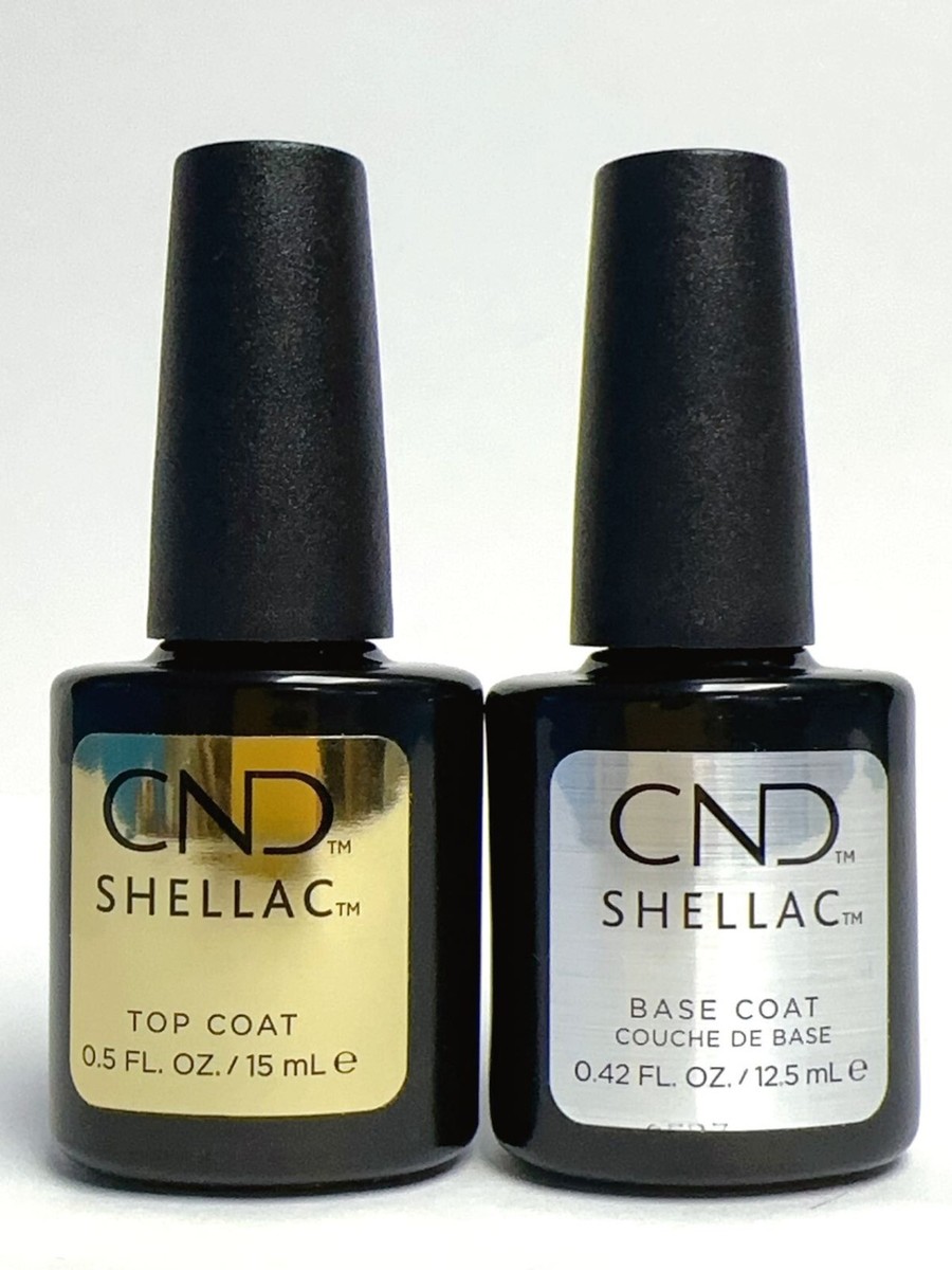 CND Shellac Top Coat 0.5oz Base Coat 0.42oz Big Size Duo Pack | eBay