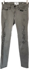 Frame Jeans Women's 27 Le skinny de Jeanne Wilshire Distressed Gray Made In USA
