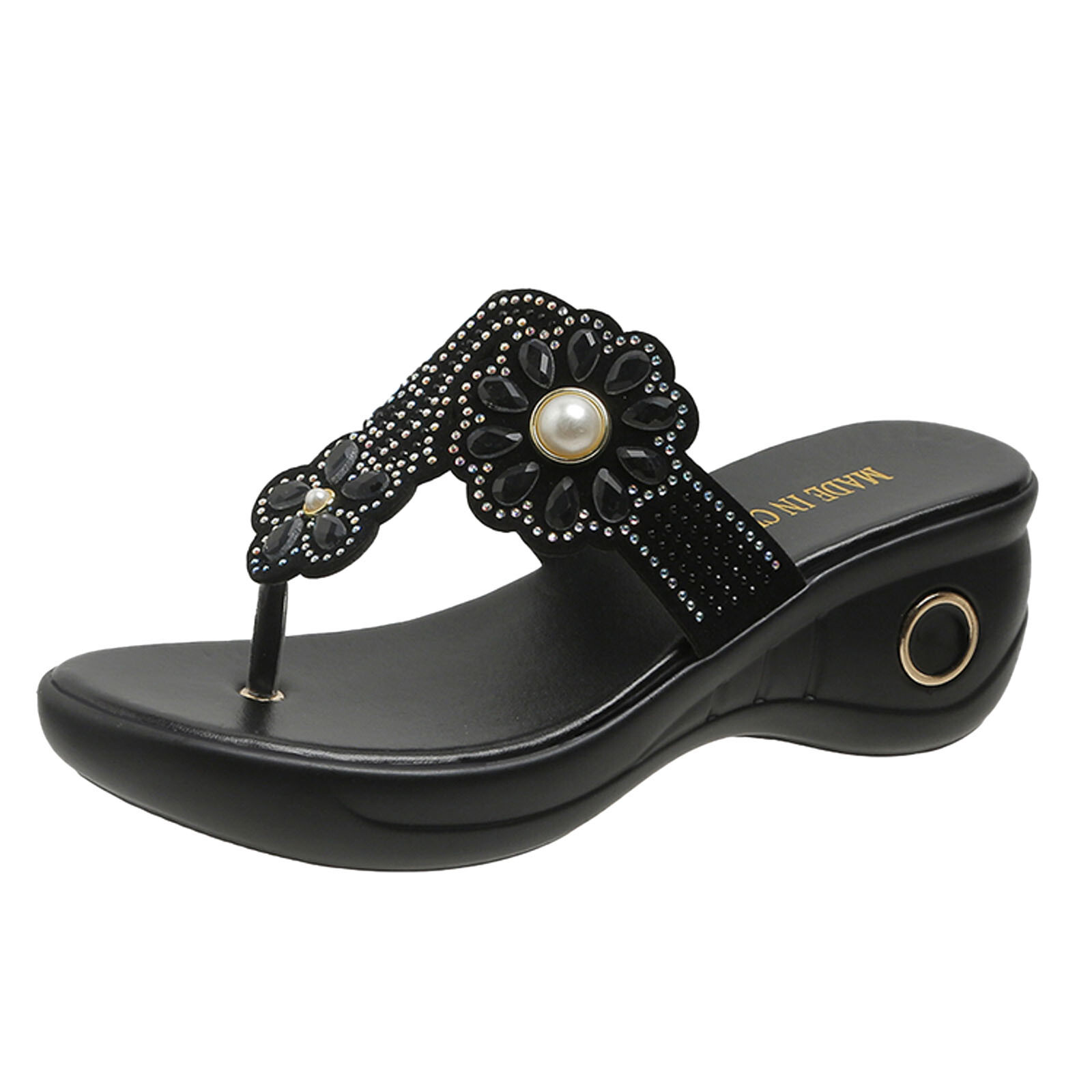PANTOFOLA D’ORO Scarpe donna plateau zeppa tacco alto slide decolte strass ciabatte festa