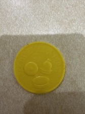 Vintage Dairy Queen Free Treat Plastic Yellow Token Promo