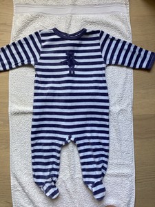 Dors Bien Pyjama Garcon 12 Mois Raye Velours Bleu Bout Chou Monoprix Ebay