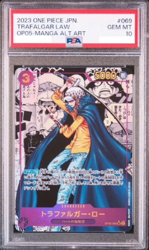 Trafalgar Law (Alternate Art Manga) graded PSA 10 for sale on eBay