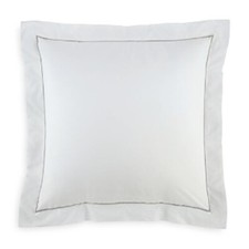 Ralph Lauren Home Palmer Percale Euro Pillow Sham -White / Grey trim -msrp 130