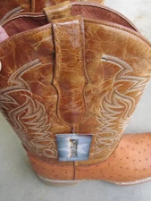 Texas Legacy cowboy boots ostrich print 14 D