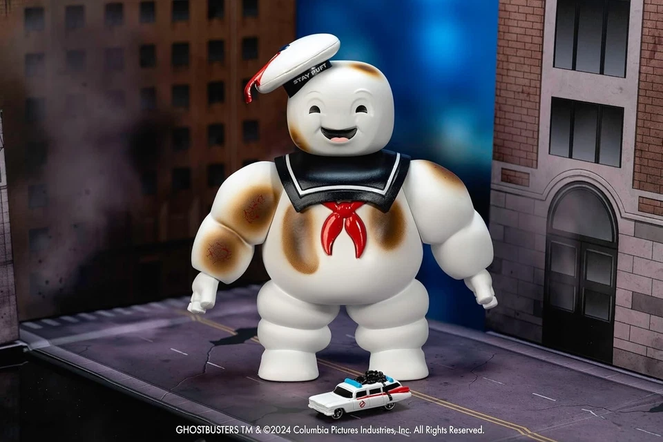 Jada Cazafantasmas 15.2cm Stay Puft Malvavisco Man Figura W/Nano Ecto-1 Coche - Imagen 4 de 4