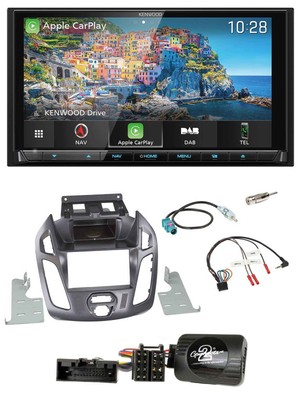 Kenwood Bluetooth Steering Wheel 2DIN USB TMC DAB Navigation for Ford Transit Connect 2