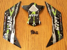 Axial 1/10 RBX10 RYFT Black Green Body Panels & Screws Left & Right Side w/ Hood