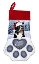 Border Collie Holiday Christmas Stocking