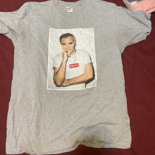 (L) Tee shirt Supreme Morrissey gris bruyère 2016SS